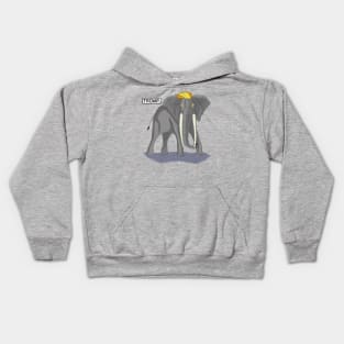 Meet TROMP: An American Bull Elephant Kids Hoodie